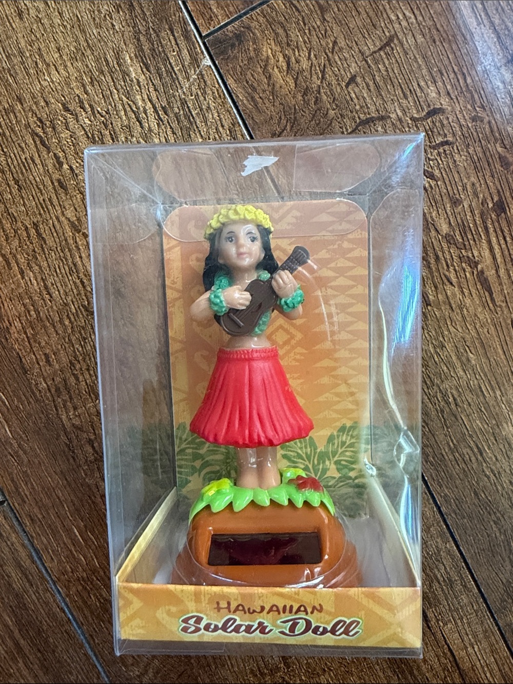 Hawaiian Solar Doll Hula Girl - Red Skirt